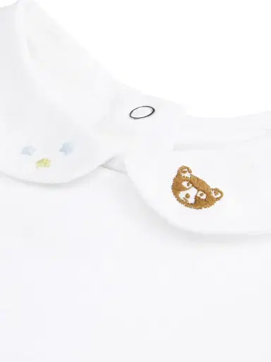 Marie-Chantal Baby's Little Bear Embroidered Bodysuit - White - Size 24 Months | Thumbnail 3 Marie-Chantal Baby's Little Bear Embroidered Bodysuit - White - Size 24 Months | Thumbnail 3
