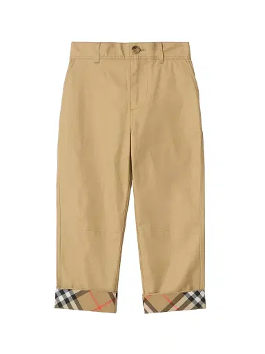 Burberry Baby Boy's, Little Boy's & Boy's Sheldon Check Cuff Trousers - Sand - Size 3 | Thumbnail 1 Burberry Baby Boy's, Little Boy's & Boy's Sheldon Check Cuff Trousers - Sand - Size 3 | Thumbnail 1