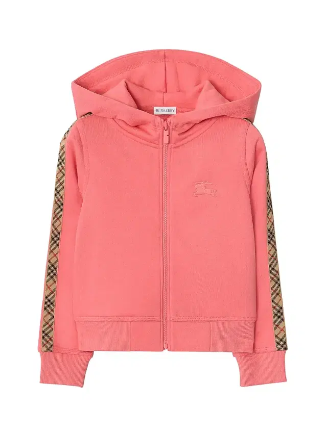 Baby Girl's, Little Girl's & Girl's Elin Check Tape Full-Zip Hoodie - Pale Hibiscus