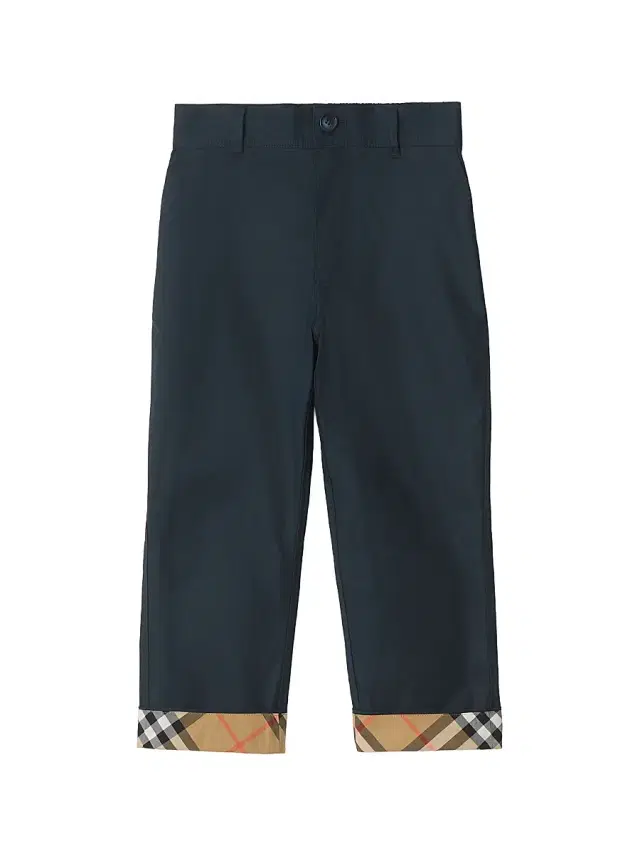 Little Boy's & Boy's Sheldon Check Cuff Trousers - Navy Black