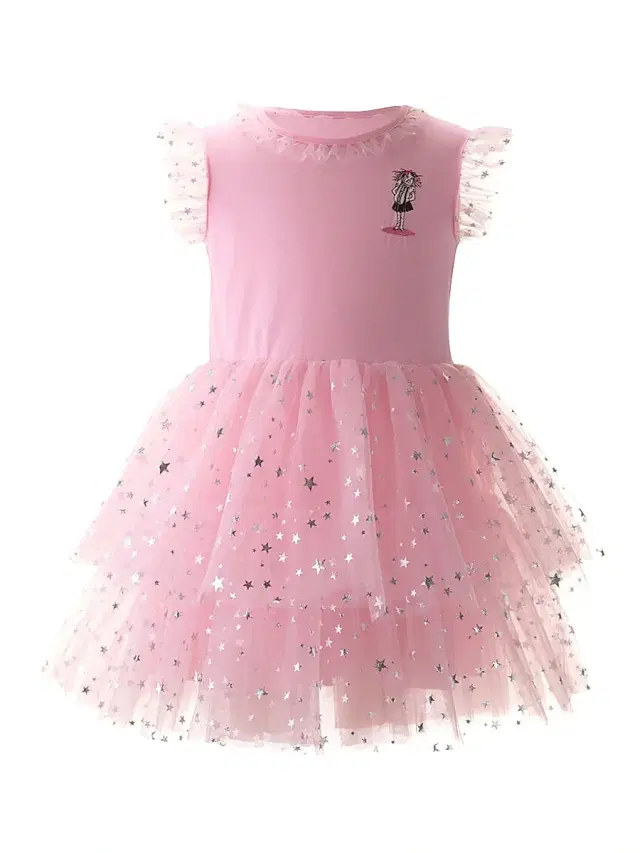 Rachel Riley Eloise Little Girl's & Girl's Eloise Sparkle Star Tutu Dress - Pink 24 Months