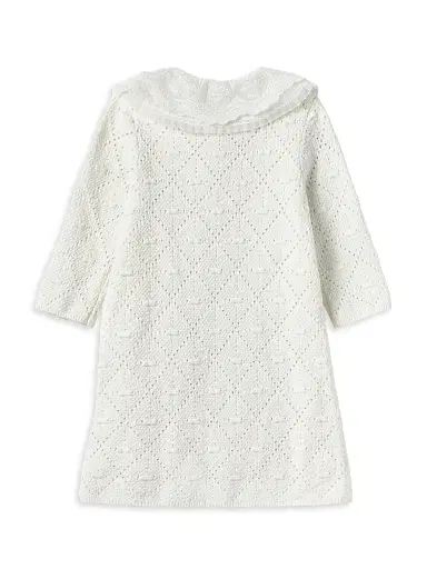 Self-Portrait Little Girl's & Girl's Pointelle Knit Dress - White | Thumbnail 2 Self-Portrait Little Girl's & Girl's Pointelle Knit Dress - White | Thumbnail 2
