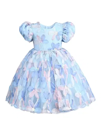 Mimi Tutu Little Girl's & Girl's Daisy Dress - Blue | Thumbnail 6 Mimi Tutu Little Girl's & Girl's Daisy Dress - Blue | Thumbnail 6