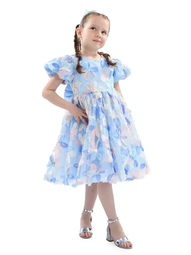 Mimi Tutu Little Girl's & Girl's Daisy Dress - Blue | Thumbnail 8 Mimi Tutu Little Girl's & Girl's Daisy Dress - Blue | Thumbnail 8