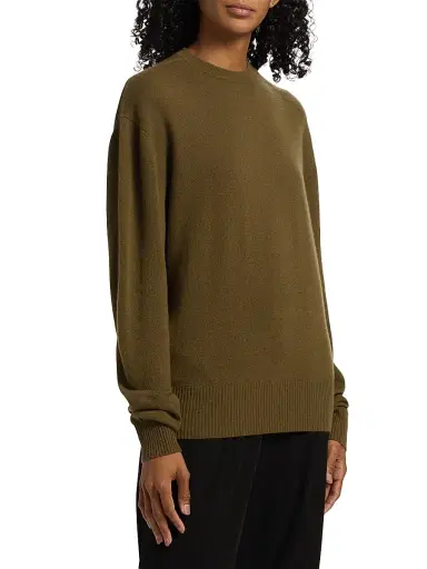 TOTEME Women's Classic Wool-Silk Crewneck Sweater - Hazel - Size XL | Thumbnail 4 TOTEME Women's Classic Wool-Silk Crewneck Sweater - Hazel - Size XL | Thumbnail 4