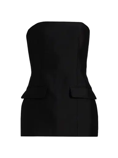 TOTEME Women's Strapless Crepe Pocket Top | Thumbnail 1