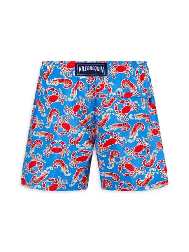 Vilebrequin Little Boy's & Boy's Crab 'N' Shrimp Swim Trunks - Blue Multi - Size 8 | Thumbnail 3