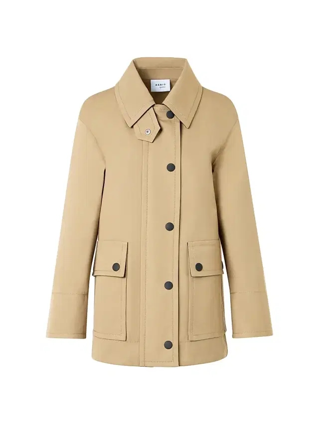 Akris punto Women's Cotton-Blend Gabardine Parka Jacket - Beige Black Red