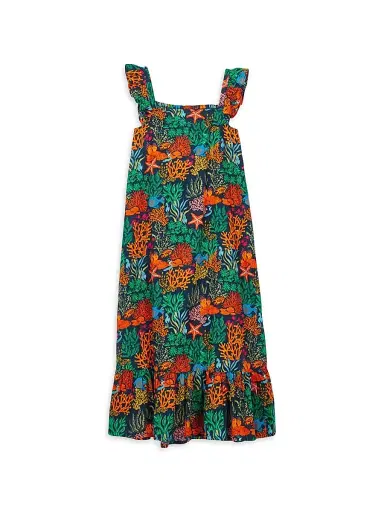 Vilebrequin Little Girl's & Girl's Fonds Marins Multicolored Voile Dress | Thumbnail 2