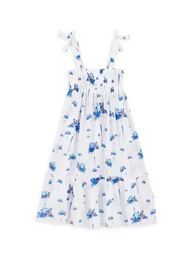 Vilebrequin Little Girl's & Girl's Herbier Voile Dress - White Multi | Thumbnail 2