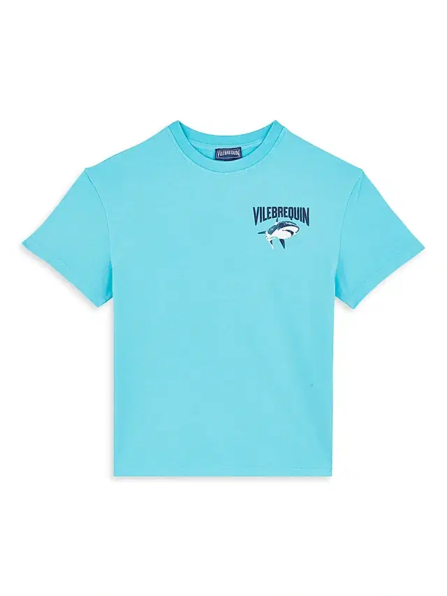 Little Boy's & Boy's Shark Logo T-Shirt - Light Blue