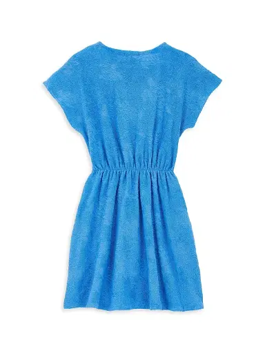 Vilebrequin Little Girl's & Girl's Ronde Des Tortues Terry Jacquard Dress - Ocean | Thumbnail 2