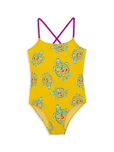 Vilebrequin Little Girl's & Girl's Vendôme Turtles Jersey One-Piece Swimsuit | Thumbnail 1 Vilebrequin Little Girl's & Girl's Vendôme Turtles Jersey One-Piece Swimsuit | Thumbnail 1