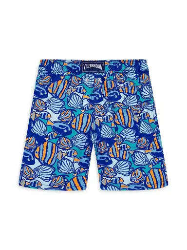 Vilebrequin Baby Boy's, Little Boy's & Boy's Jim Fishy Vibes Swim Shorts - Blue Multi - Size 12 | Thumbnail 3 Vilebrequin Baby Boy's, Little Boy's & Boy's Jim Fishy Vibes Swim Shorts - Blue Multi - Size 12 | Thumbnail 3
