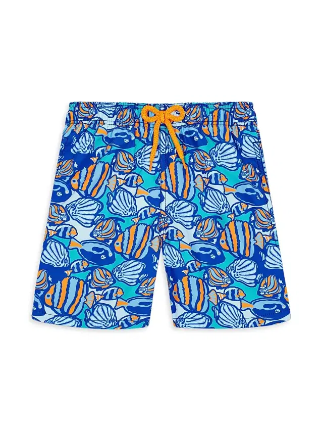 Baby Boy's, Little Boy's & Boy's Jim Fishy Vibes Swim Shorts - Blue Multi