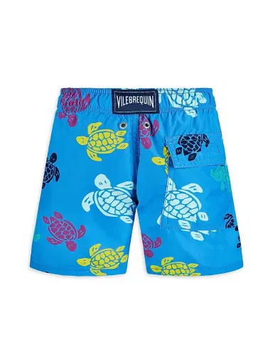 Vilebrequin Little Boy's & Boy's Jim Turtle Print Swim Trunks - Faience | Thumbnail 2