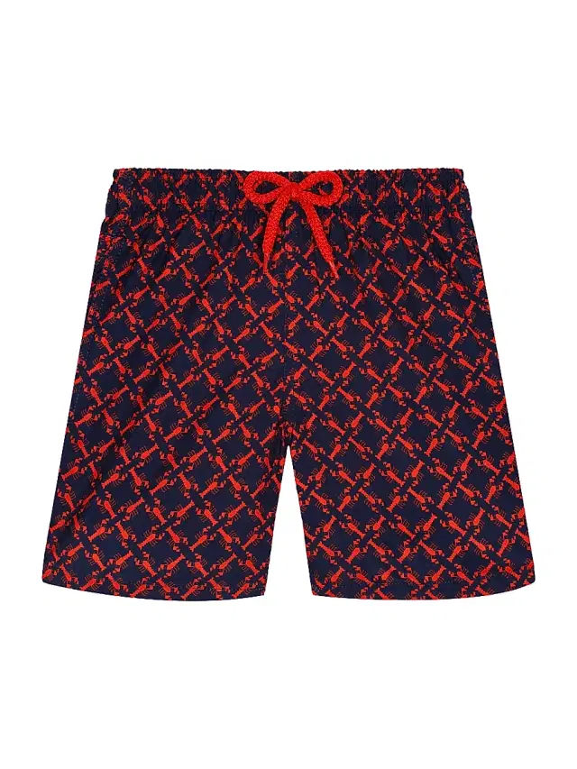 Baby Boy's, Little Boy's & Boy's Homard Pixel Light Swim Shorts - Dark Red