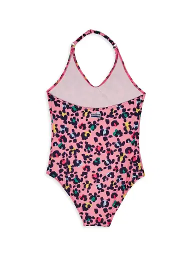 Vilebrequin Little Girl's & Girl's Turtles Leopard Print One-Piece Swimsuit - Bonbon - Size 14 | Thumbnail 2