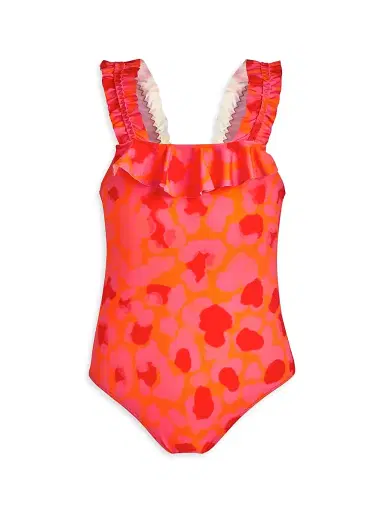 Vilebrequin Little Girl's & Girl's Leopard One-Piece Swimsuit - New Leopard - Size 14 | Thumbnail 1