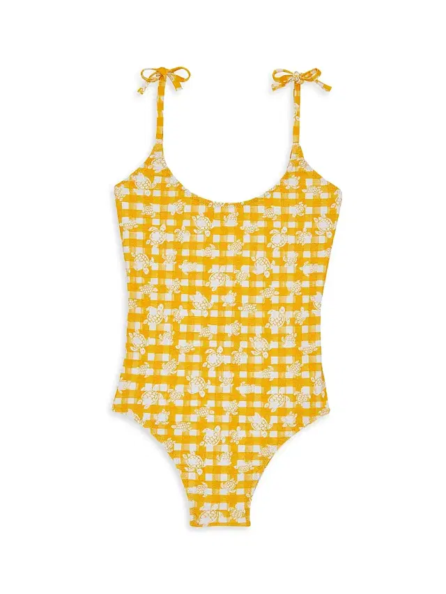 Vilebrequin Baby Girl's, Little Girl's & Girl's Delizia Ronde Des Tortues Swim Suit - Mango