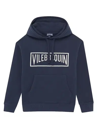 Vilebrequin Little Kid's & Kid's Logo Hooded Sweatshirt - Blue Marine - Size 12 | Thumbnail 1 Vilebrequin Little Kid's & Kid's Logo Hooded Sweatshirt - Blue Marine - Size 12 | Thumbnail 1