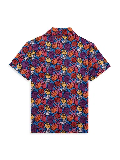 Vilebrequin Little Boy's & Boy's Seashell Print Short-Sleeve Shirt - Navy Blue Marine - Size 2 | Thumbnail 3 Vilebrequin Little Boy's & Boy's Seashell Print Short-Sleeve Shirt - Navy Blue Marine - Size 2 | Thumbnail 3