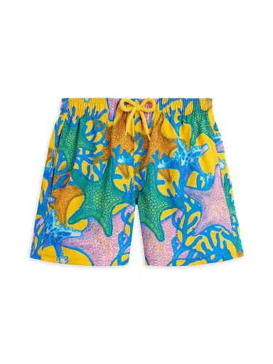 Vilebrequin Little Boy's & Boy's Starfish Print Swim Trunks - Glowed Star - Size 10 | Thumbnail 1