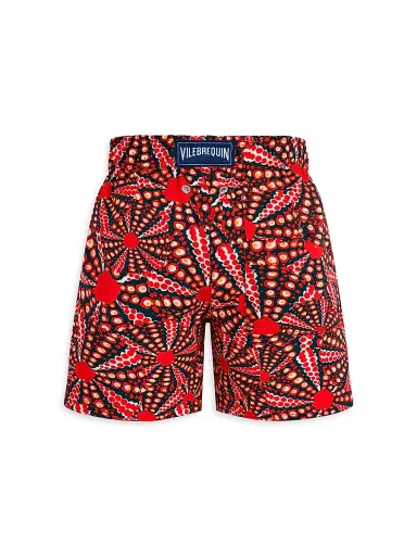 Vilebrequin Little Boy's & Boy's Oursinades Swim Shorts - Red - Size 14 | Thumbnail 3