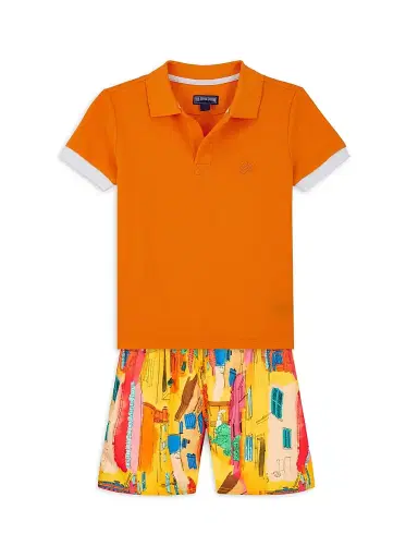 Vilebrequin Little Boy's & Boy's Piqué Polo - Carotte - Size 14 | Thumbnail 2 Vilebrequin Little Boy's & Boy's Piqué Polo - Carotte - Size 14 | Thumbnail 2