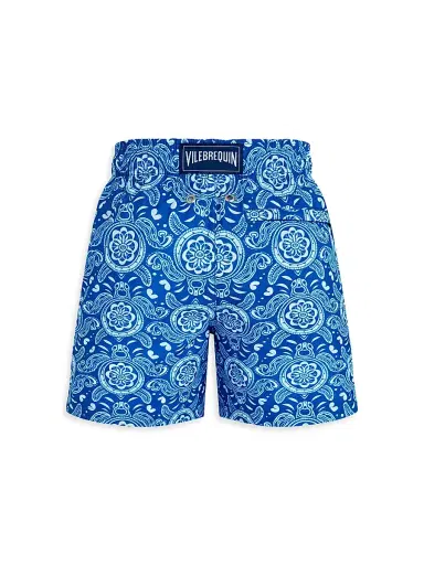 Vilebrequin Little Boy's & Boy's Graphic Turtle Swim Shorts - Blue - Size 14 | Thumbnail 3