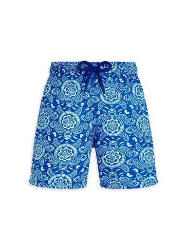 Vilebrequin Little Boy's & Boy's Graphic Turtle Swim Shorts - Blue - Size 14 | Thumbnail 1