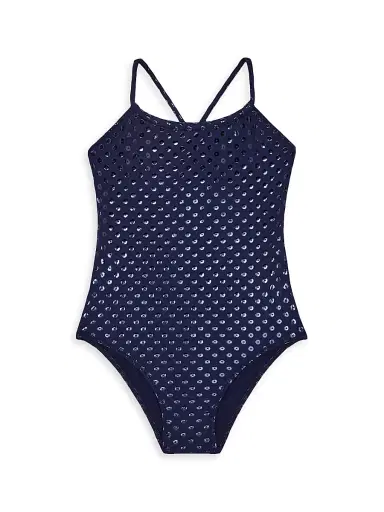 Vilebrequin Baby Girl's, Little Girl's & Girl's Relief Glitter Swim Suit - Navy - Size 10 | Thumbnail 1