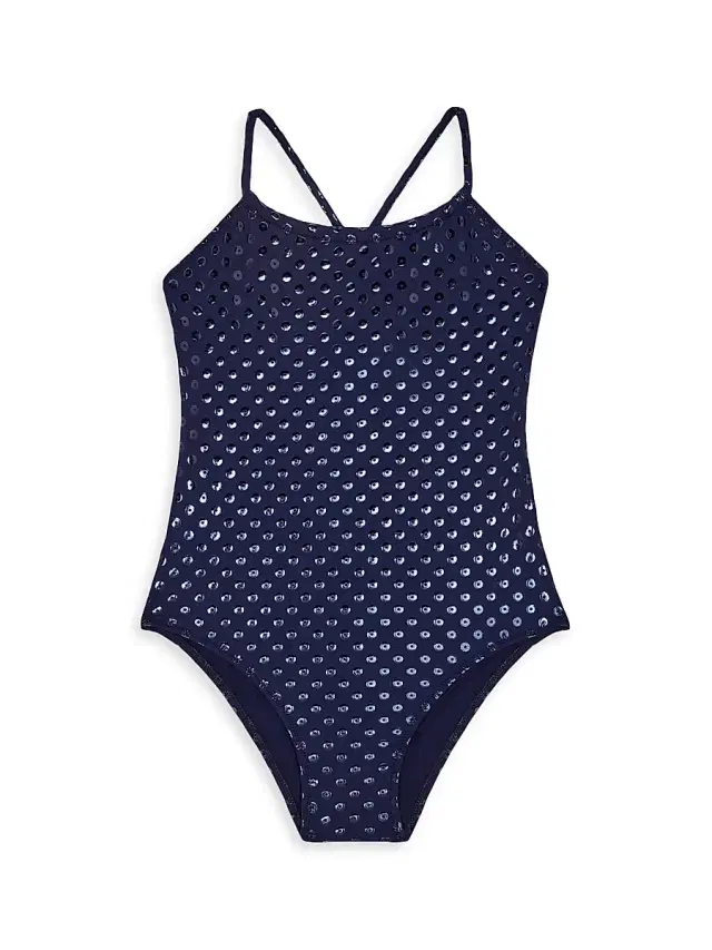 Vilebrequin Baby Girl's, Little Girl's & Girl's Relief Glitter Swim Suit - Navy