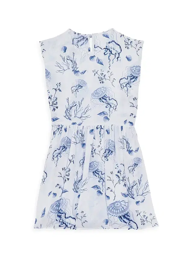 Vilebrequin Baby Girl's, Little Girl's & Girl's Medusa & Shell Javanaise Printed Dress - Blue White