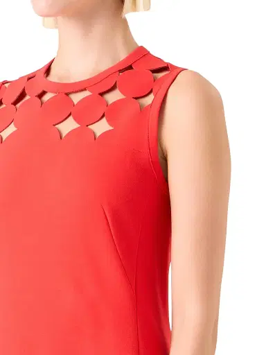 Akris punto Women's Dot Cut-Out Jersey Midi-Dress - Bright Red | Thumbnail 5
