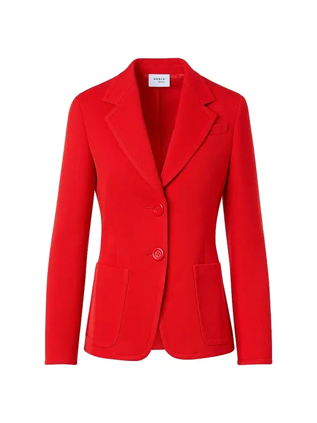 Women's Tailored Wool Blazer - Bright Red