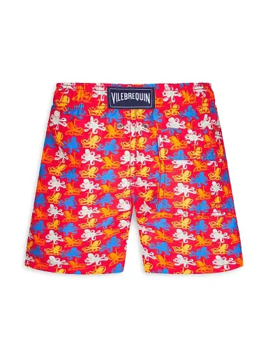 Vilebrequin Little Boy's & Boy's Micro Octopus Swim Trunks - Red - Size 10 | Thumbnail 3