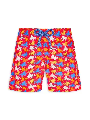 Vilebrequin Little Boy's & Boy's Micro Octopus Swim Trunks - Red - Size 10 | Thumbnail 1