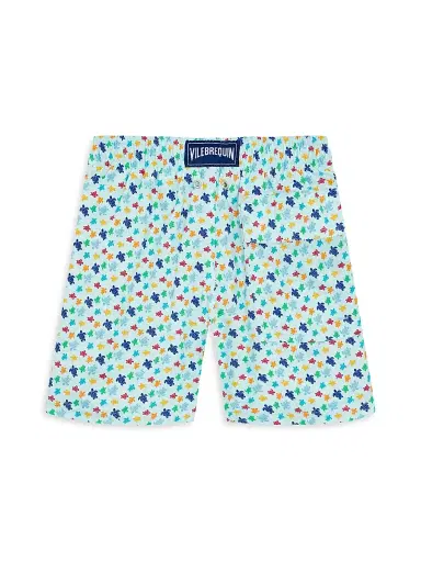 Vilebrequin Baby Boy's, Little Boy's & Boy's Little Kid Micro Ronde Des Tortues Rainbow Stretch swim Shorts - Pacific Blue - Size 14 | Thumbnail 3