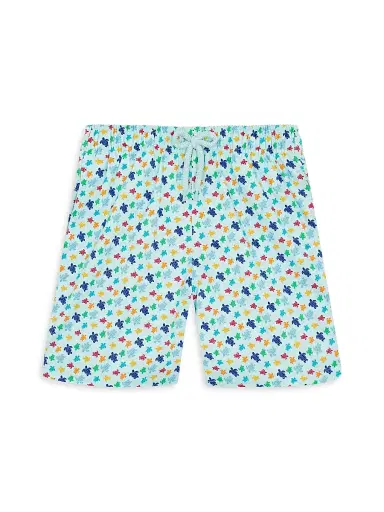 Vilebrequin Baby Boy's, Little Boy's & Boy's Little Kid Micro Ronde Des Tortues Rainbow Stretch swim Shorts - Pacific Blue - Size 14 | Thumbnail 1