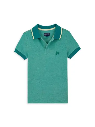 Vilebrequin Little Boy's & Boy's Cotton Piqué Polo Shirt - Emeraude | Thumbnail 1