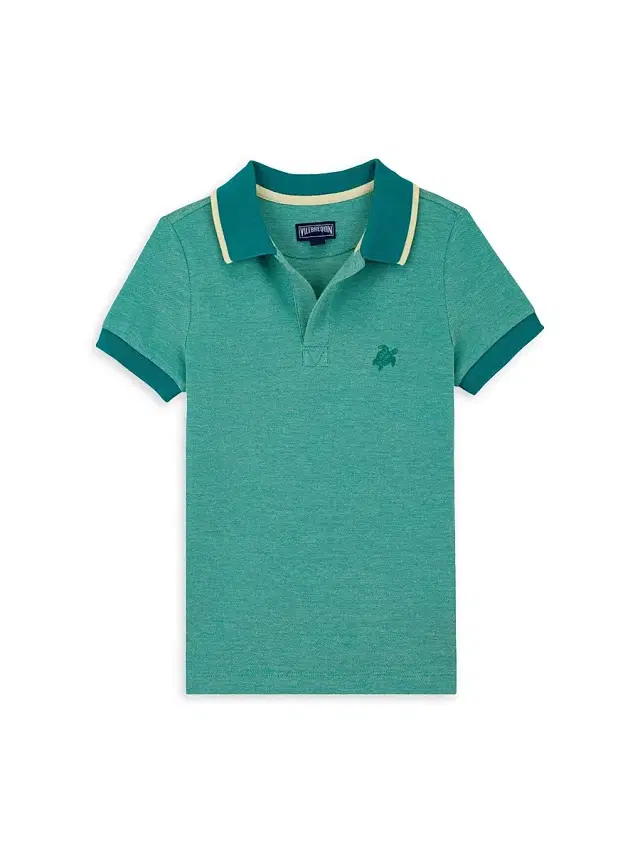 Little Boy's & Boy's Cotton Piqué Polo Shirt - Emeraude
