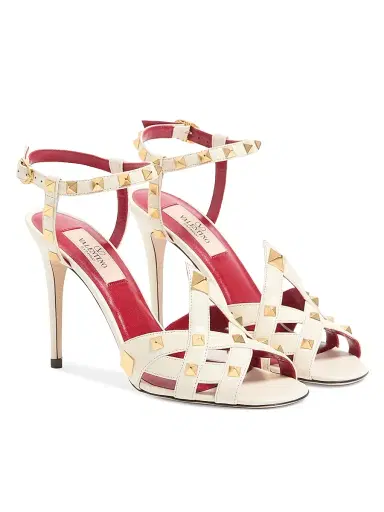 Valentino Garavani Women's Studdy 100MM Kidskin Sandals | Thumbnail 2 Valentino Garavani Women's Studdy 100MM Kidskin Sandals | Thumbnail 2