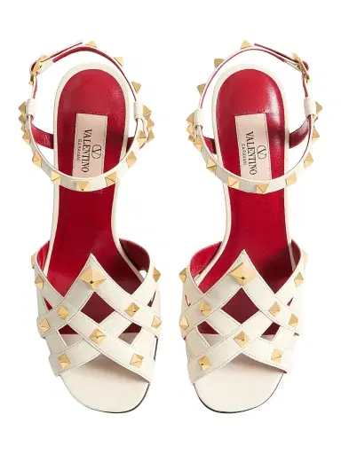 Valentino Garavani Women's Studdy 100MM Kidskin Sandals | Thumbnail 3 Valentino Garavani Women's Studdy 100MM Kidskin Sandals | Thumbnail 3