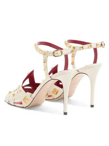 Valentino Garavani Women's Studdy 100MM Kidskin Sandals | Thumbnail 4 Valentino Garavani Women's Studdy 100MM Kidskin Sandals | Thumbnail 4