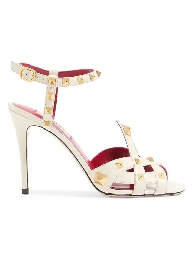 Valentino Garavani Women's Studdy 100MM Kidskin Sandals | Thumbnail 1 Valentino Garavani Women's Studdy 100MM Kidskin Sandals | Thumbnail 1