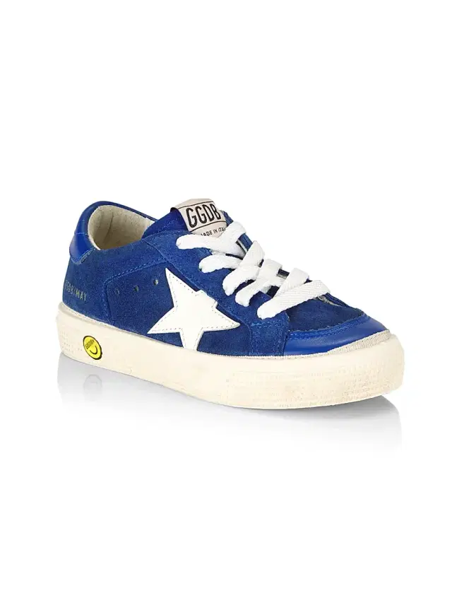 Golden Goose Baby's, Little Kid's & Kid's May Suede Star Sneakers - Cobalt Blue 12 (Child)