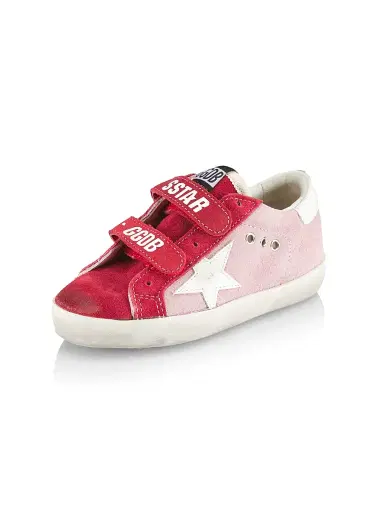 Golden Goose Baby Girl's, Little Girl's & Girl's Old School Two-Tone Suede Sneakers - Antique Pink Red 3 (Child) | Thumbnail 3
