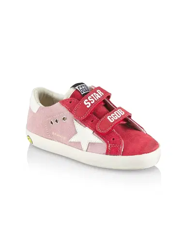 Golden Goose Baby Girl's, Little Girl's & Girl's Old School Two-Tone Suede Sneakers - Antique Pink Red 3 (Child) | Thumbnail 1
