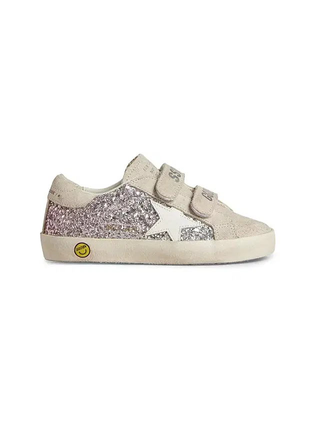 Golden Goose Baby Girl's, Little Girl's & Girl's Old School Glitter Suede Sneakers - Silver Pink 1.5 (Child)
